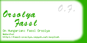 orsolya fassl business card